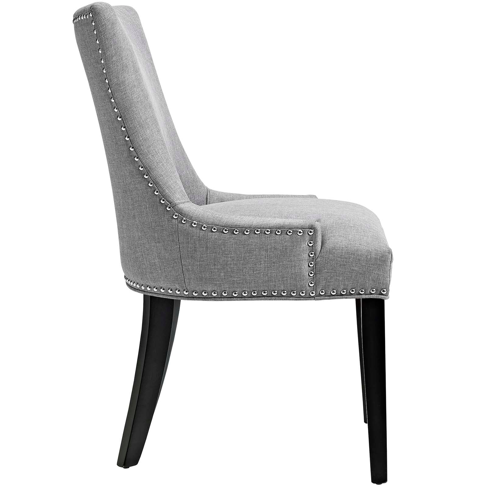 Marquis Elegant Two - Piece Set of Dining Side Chairs with Stylish Hourglass Design, Foam - Padded Seating Comfort and Decorative Nailhead Trim
