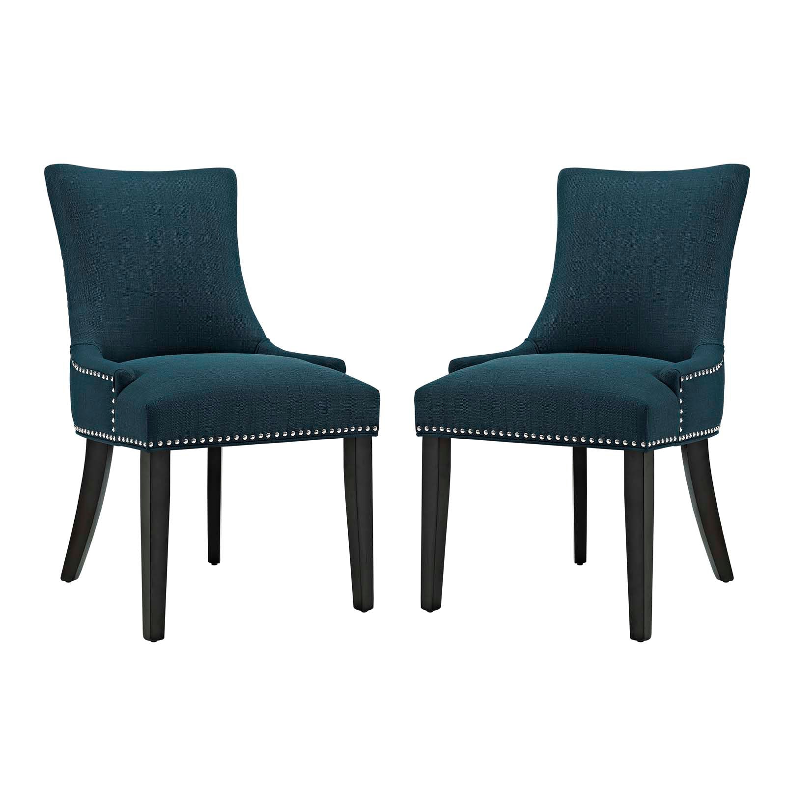 Marquis Dining Side Chair Set of 2 – Elegant Hourglass Design, Foam-Padded Comfort & Nailhead Trim