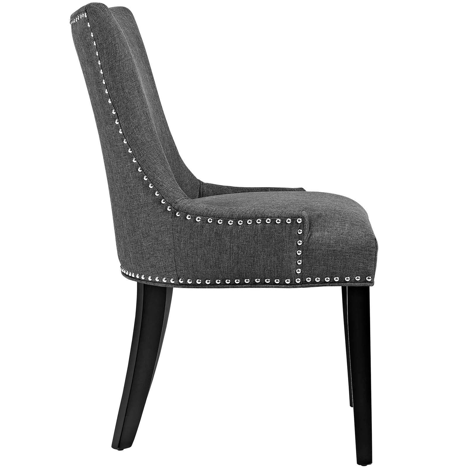 Marquis Elegant Two - Piece Set of Dining Side Chairs with Stylish Hourglass Design, Foam - Padded Seating Comfort and Decorative Nailhead Trim