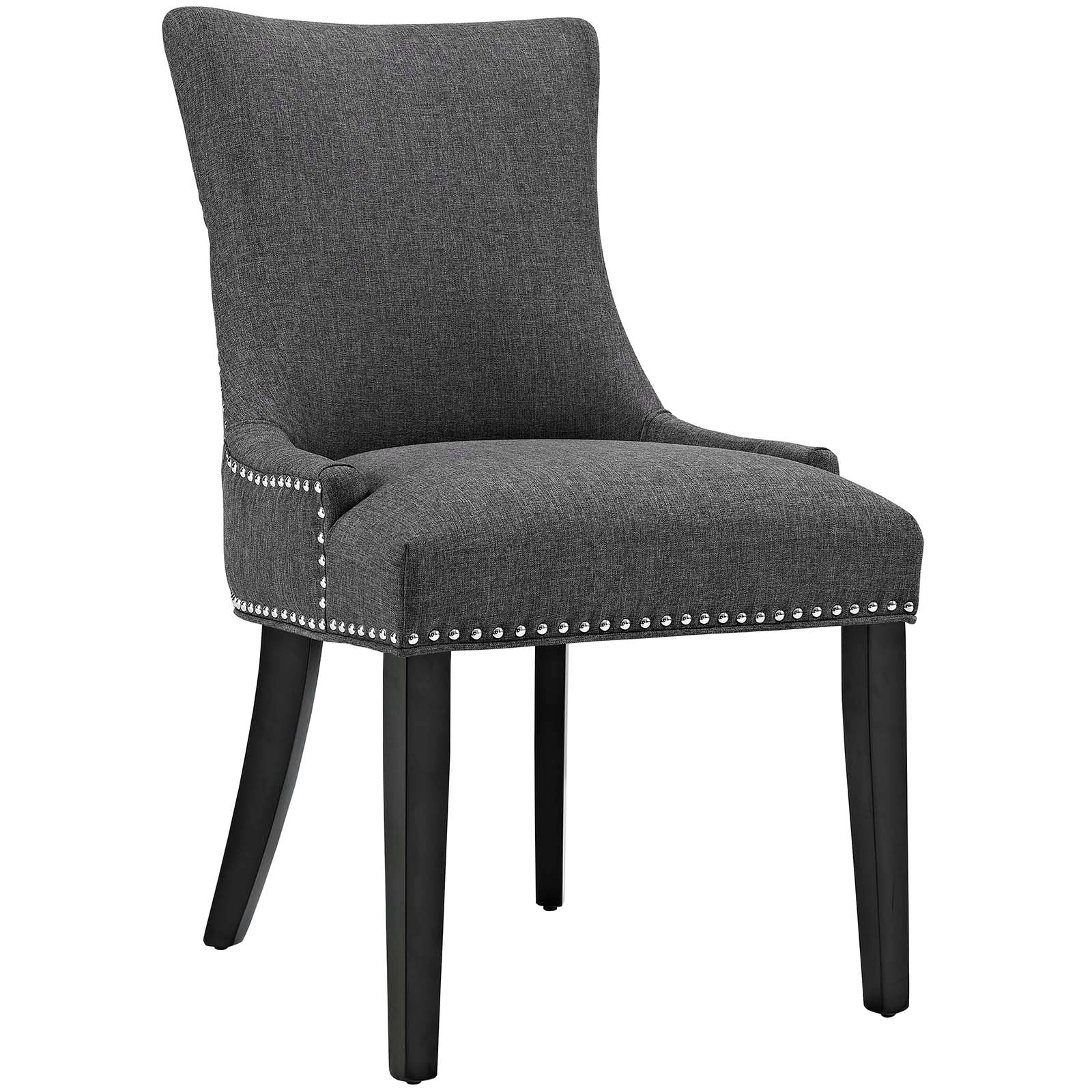 Marquis Elegant Two - Piece Set of Dining Side Chairs with Stylish Hourglass Design, Foam - Padded Seating Comfort and Decorative Nailhead Trim