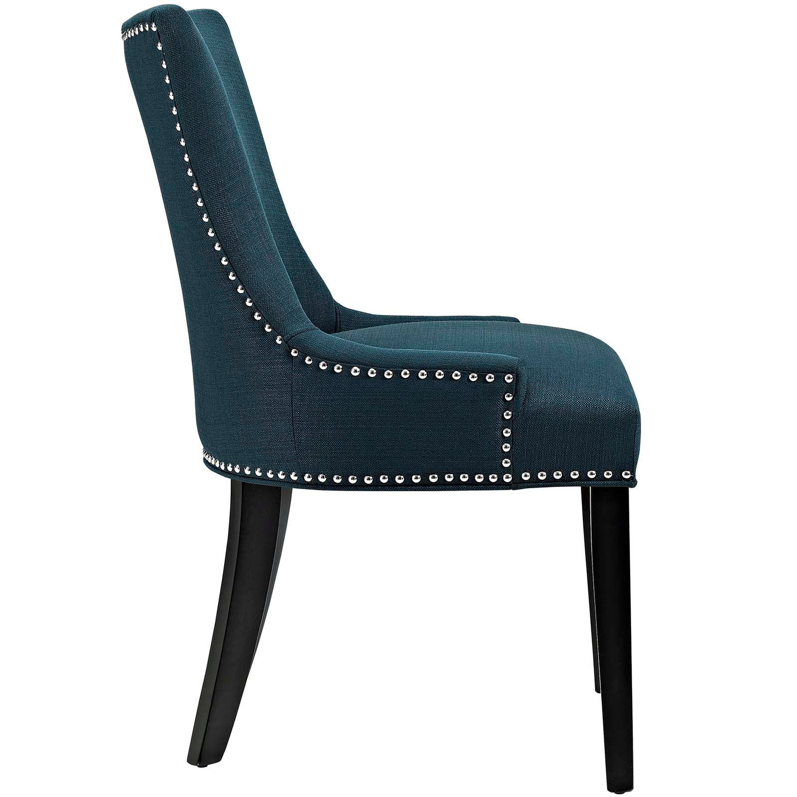 Marquis Elegant Two - Piece Set of Dining Side Chairs with Stylish Hourglass Design, Foam - Padded Seating Comfort and Decorative Nailhead Trim