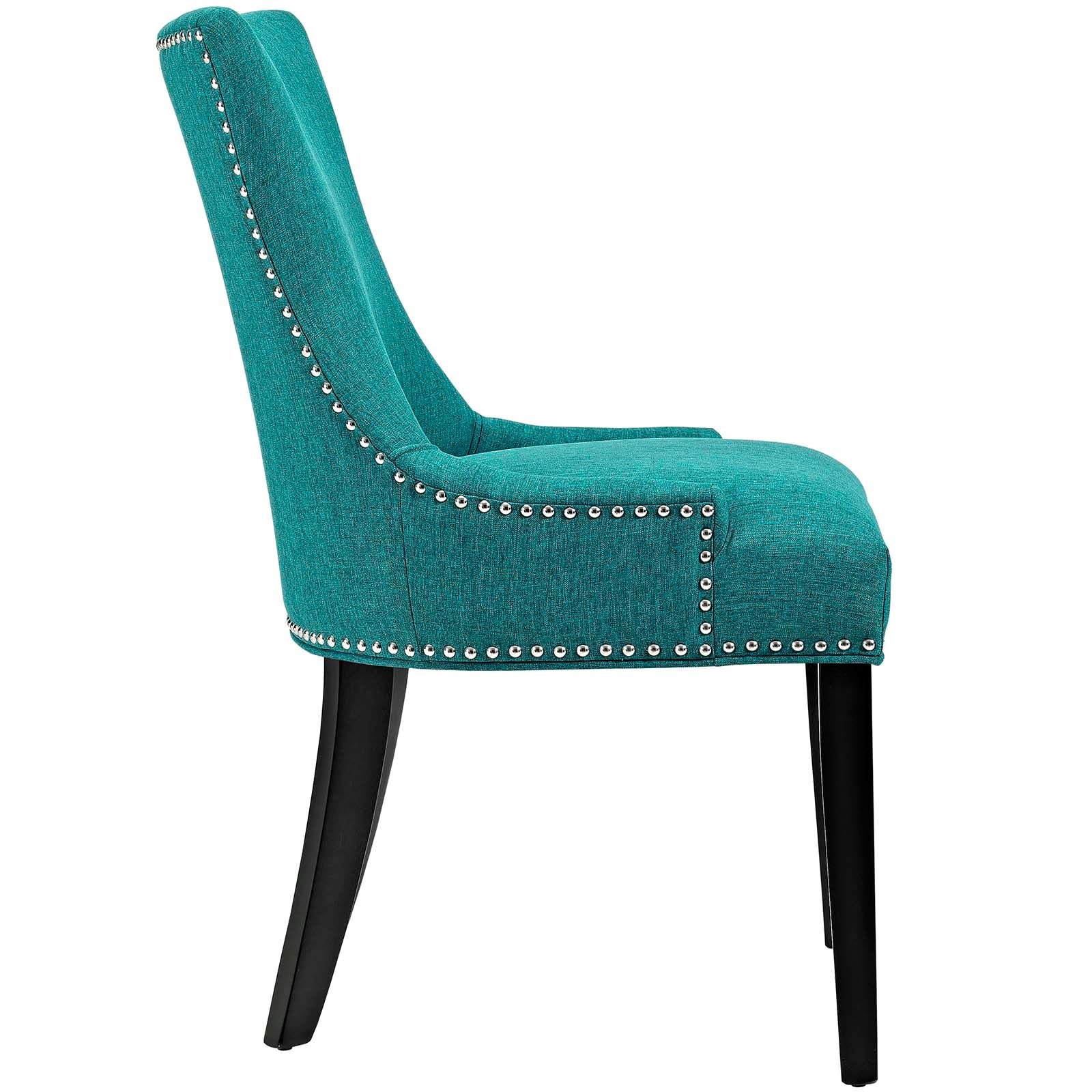 Marquis Elegant Two - Piece Set of Dining Side Chairs with Stylish Hourglass Design, Foam - Padded Seating Comfort and Decorative Nailhead Trim