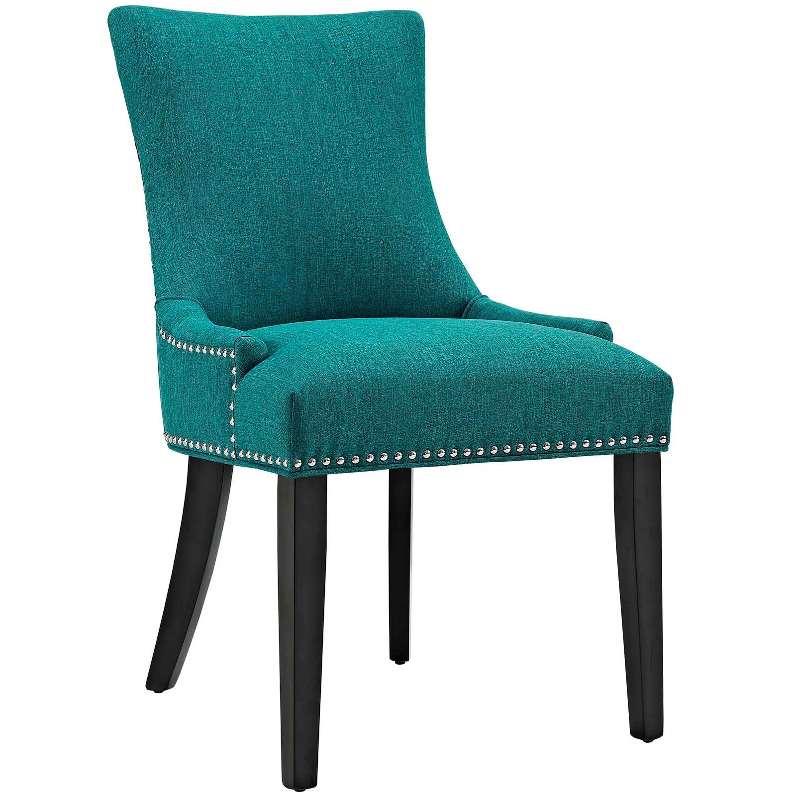 Marquis Elegant Two - Piece Set of Dining Side Chairs with Stylish Hourglass Design, Foam - Padded Seating Comfort and Decorative Nailhead Trim