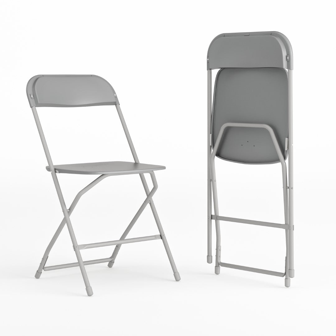 Commercial-Grade High-Capacity Plastic Folding Chairs - A Set of 2 Comfortable and Lightweight Event Seating Solutions with 650LB Weight Capacity