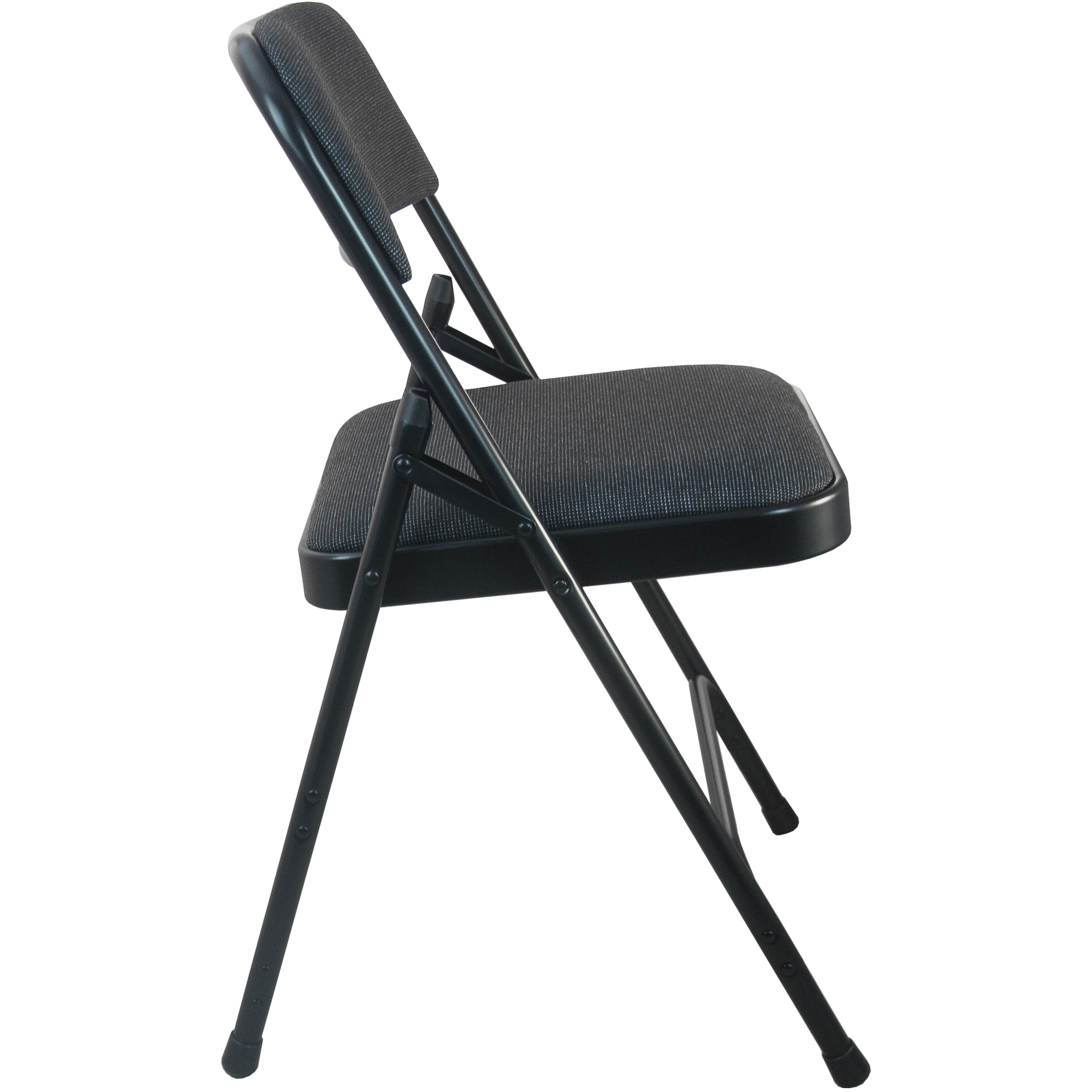 Commercial - Grade Premium Quality Padded Metal Folding Chair Featuring a Comfortable Fabric Seat for Various Venues