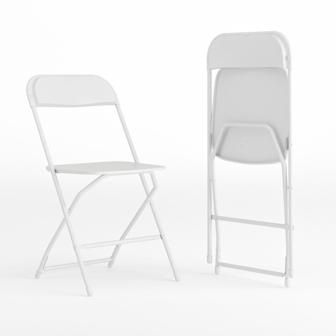 Commercial-Grade High-Capacity Plastic Folding Chairs - A Set of 2 Comfortable and Lightweight Event Seating Solutions with 650LB Weight Capacity