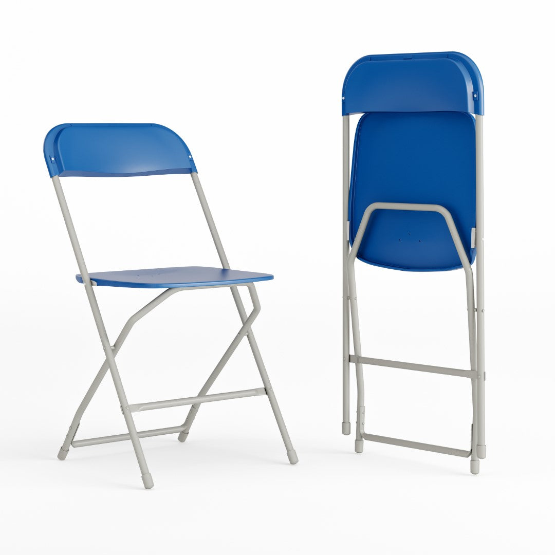 Commercial-Grade High-Capacity Plastic Folding Chairs - A Set of 2 Comfortable and Lightweight Event Seating Solutions with 650LB Weight Capacity