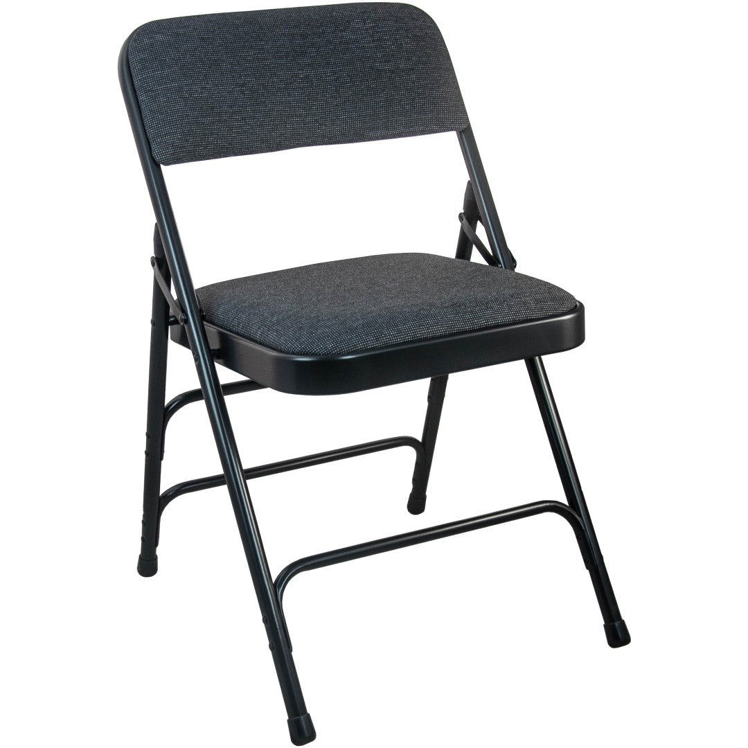 Commercial - Grade Premium Quality Padded Metal Folding Chair Featuring a Comfortable Fabric Seat for Various Venues