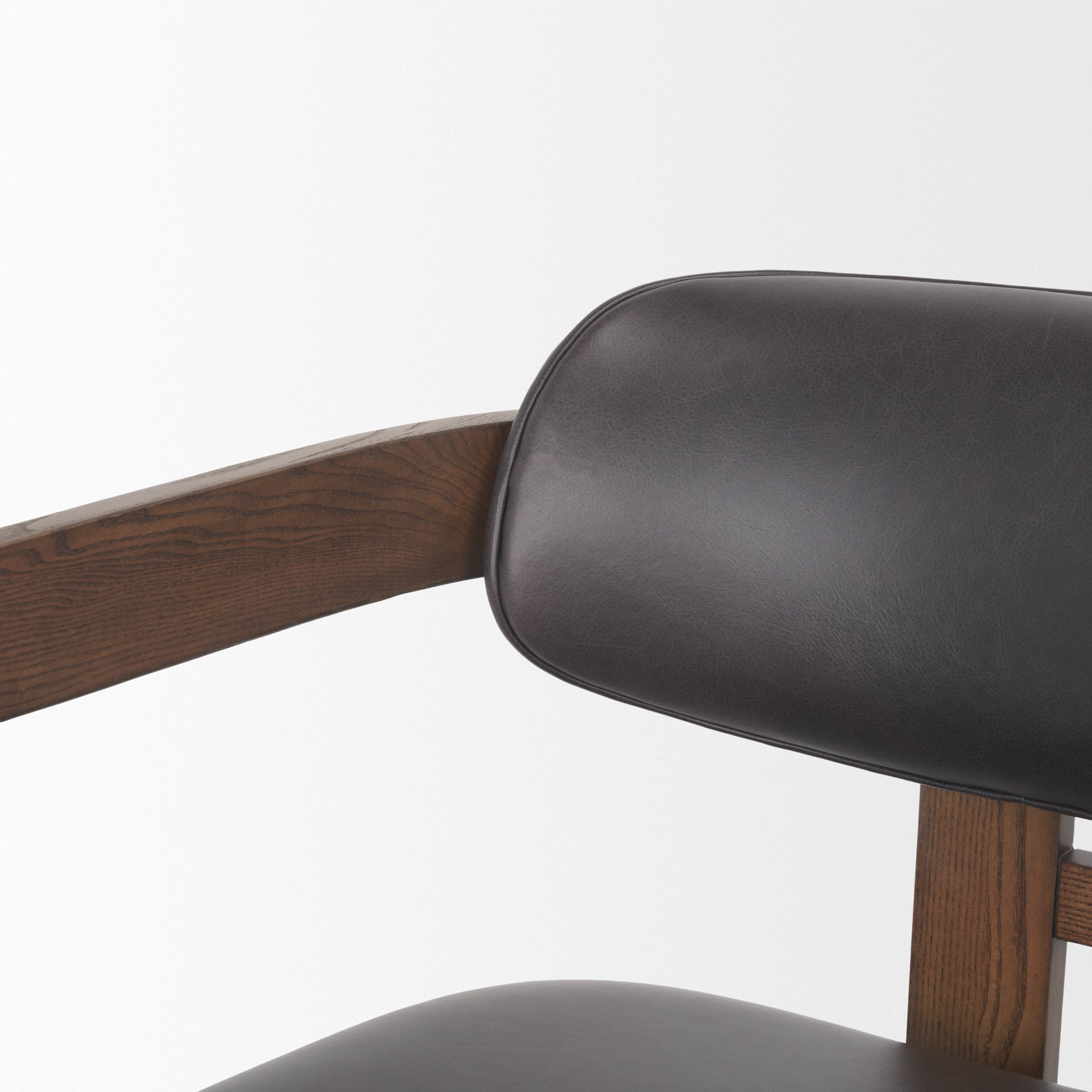 Stylish & Durable Shiro Medium Brown Contemporary Dining Chair with Espresso Leather Seat